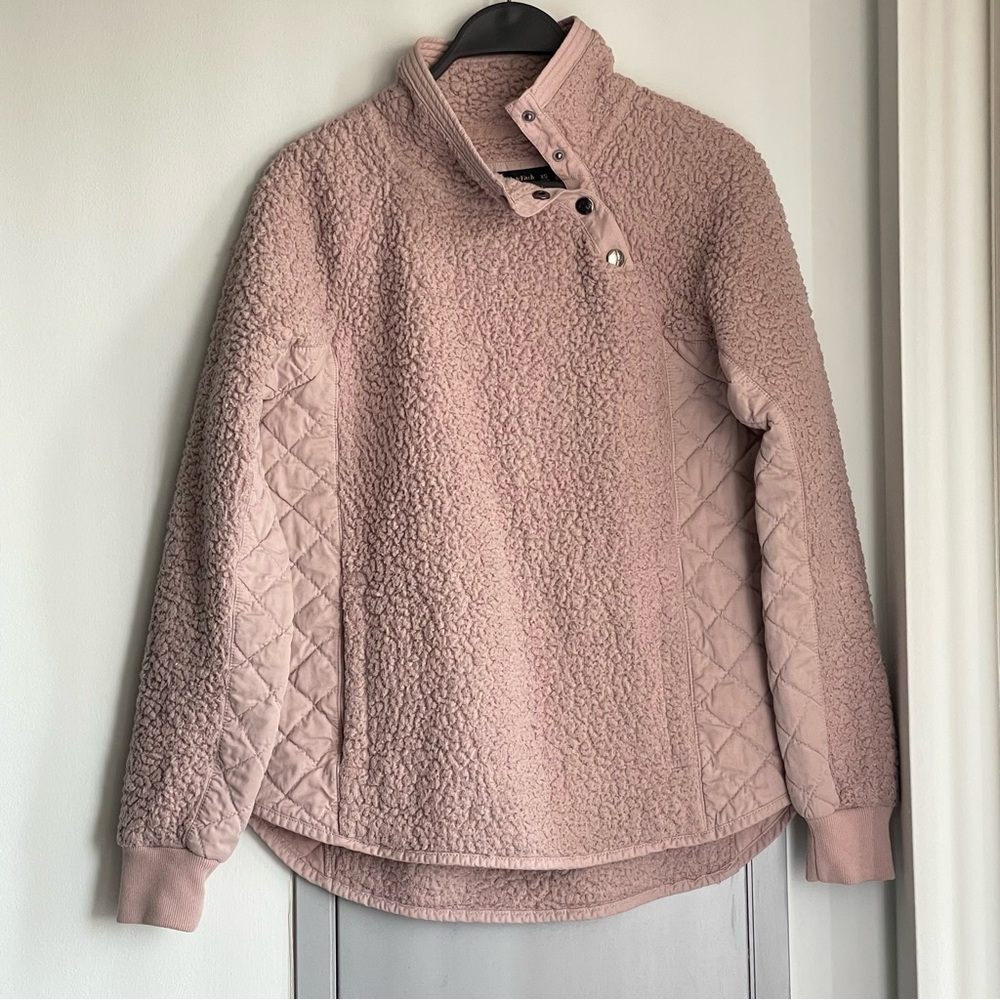ABERCROMBIE & FITCH Dusty Pink Sherpa Jacket